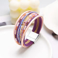Boho Flair – Vintage-Wickelarmband mit Magnetverschluss